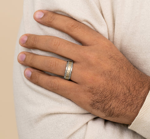 The Baxter 14 Karat Two-Tone Wedding Band
