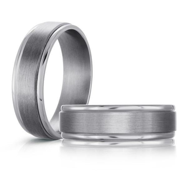 Tantalum Dual Finish Wedding Band