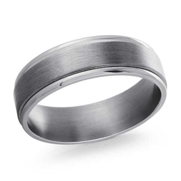 Tantalum Dual Finish Wedding Band