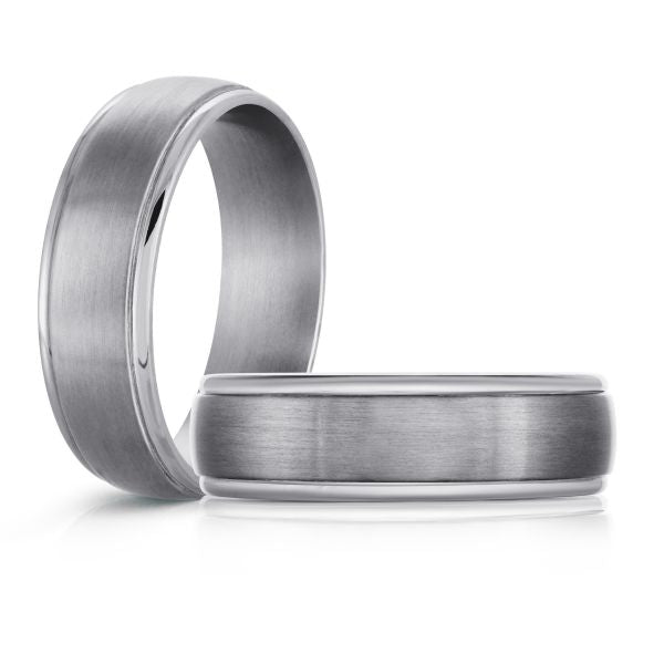 Tantalum Dual Finish Wedding Band