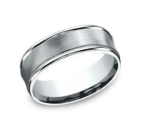 The Desoto 14 Karat White Gold Wedding Band