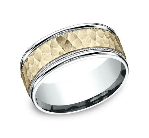 The Baxter 14 Karat Two-Tone Wedding Band