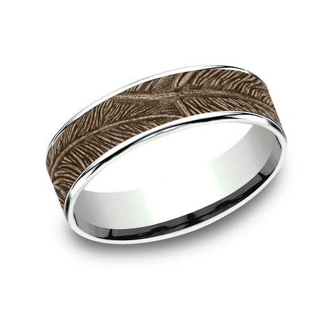 The Falcon 14 Karat Two-Tone Wedding Band