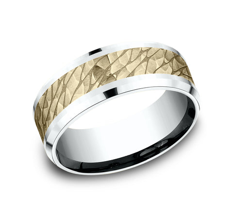 The Bering 14 Karat Two-Tone Wedding Band