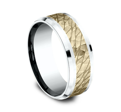The Bering 14 Karat Two-Tone Wedding Band