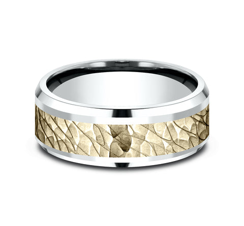 The Bering 14 Karat Two-Tone Wedding Band
