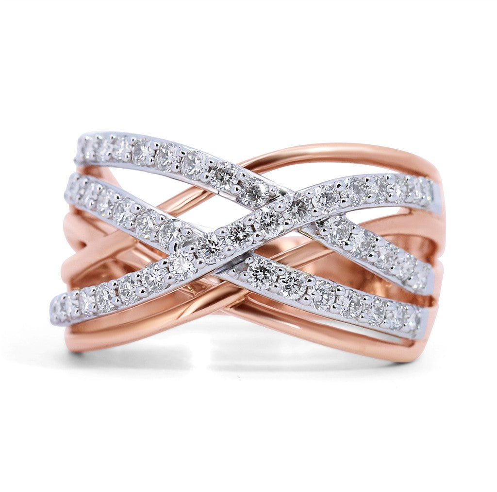 Contemporary Two Tone Right Hand Ring