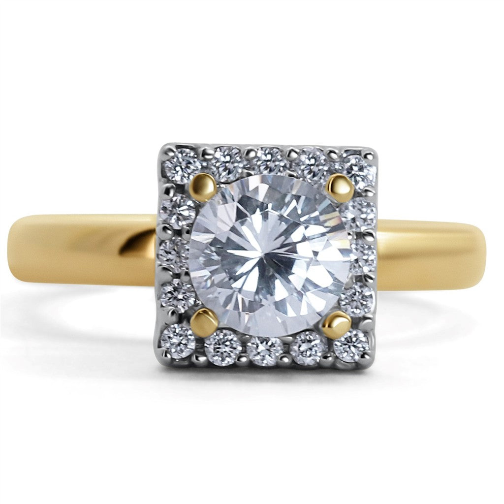 Modern Halo Engagement Ring