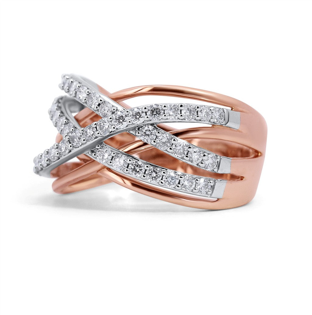 Contemporary Two Tone Right Hand Ring