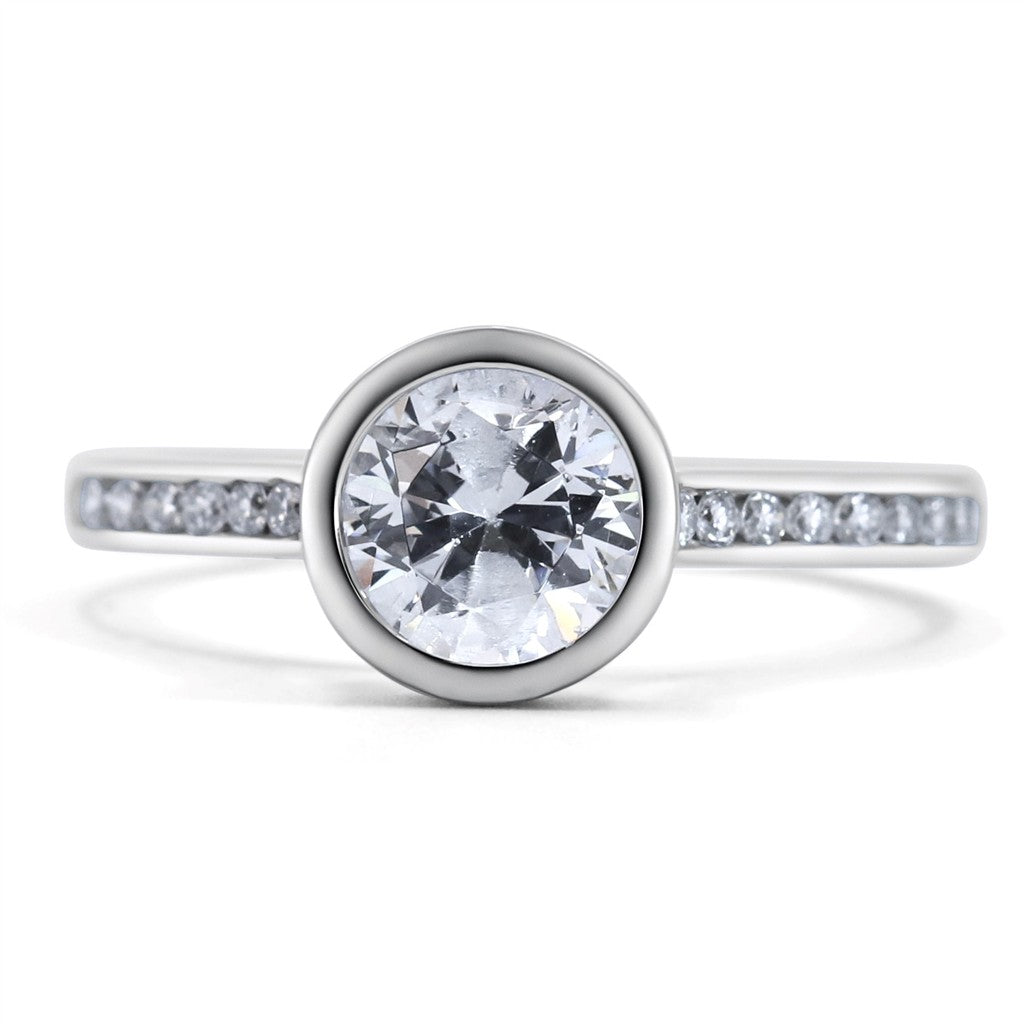Bezel Set Engagement Ring