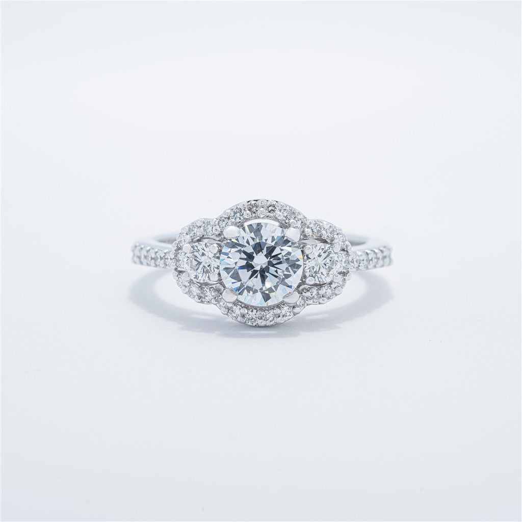 Vintage Halo Engagement Ring