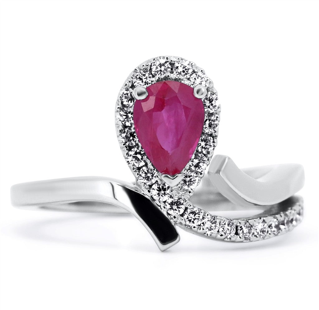 Contemporary Ruby Ring