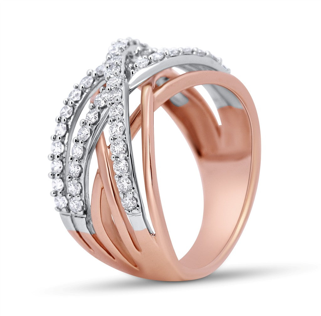 Contemporary Two Tone Right Hand Ring