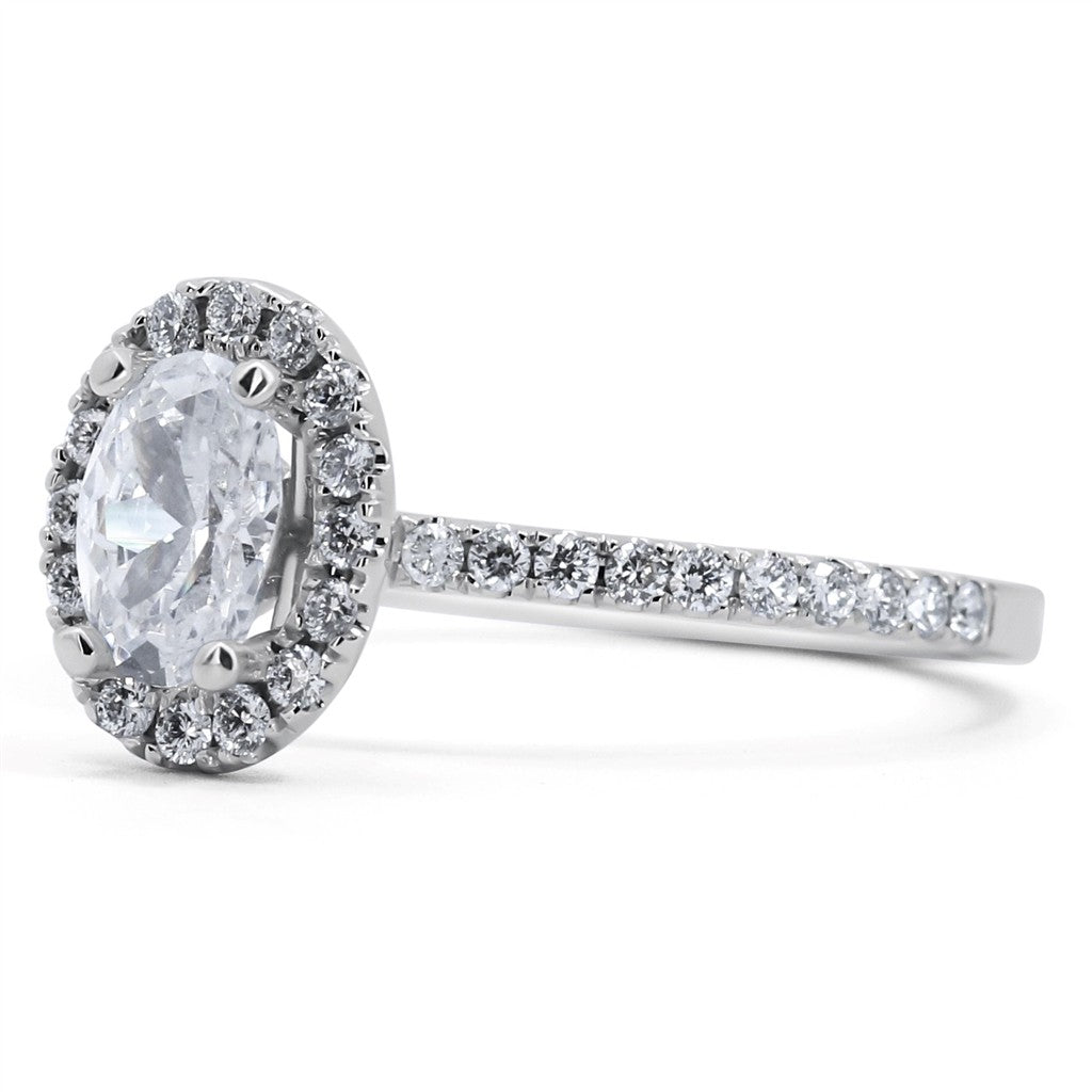 Oval Halo Engagement Ring