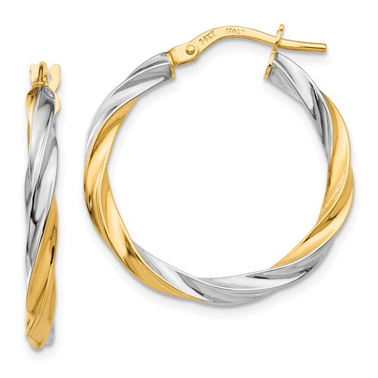 Contemporary Twist Hoop Earrings