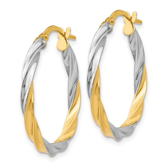 Contemporary Twist Hoop Earrings