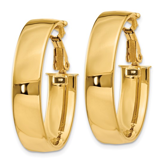 Modern Wide Oval Hoop Earrings