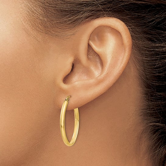 Classic Oval Hoop Earrings