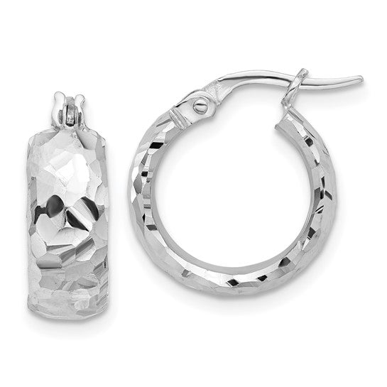 Contempoary Textured Hoop Earrings