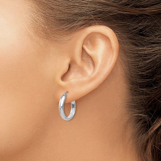 Classic White Gold Hoop Earrings