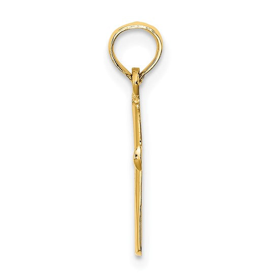 14 Karat Yellow Gold Tapered Cross Pendant | Joe Kassab Jewelers