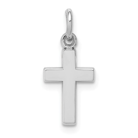 14 Karat White Gold Cross Pendant | Joe Kassab Jewelers