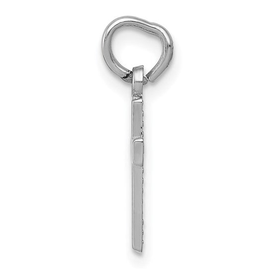 14 Karat White Gold Cross Pendant | Joe Kassab Jewelers