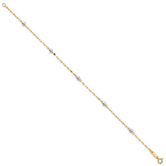 14K White and Yellow Gold Fancy Link Bracelet | Joe Kassab Jewelers
