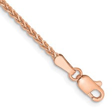 14 Karat Rose Gold 7 inch Diamond-cut Spiga Bracelet