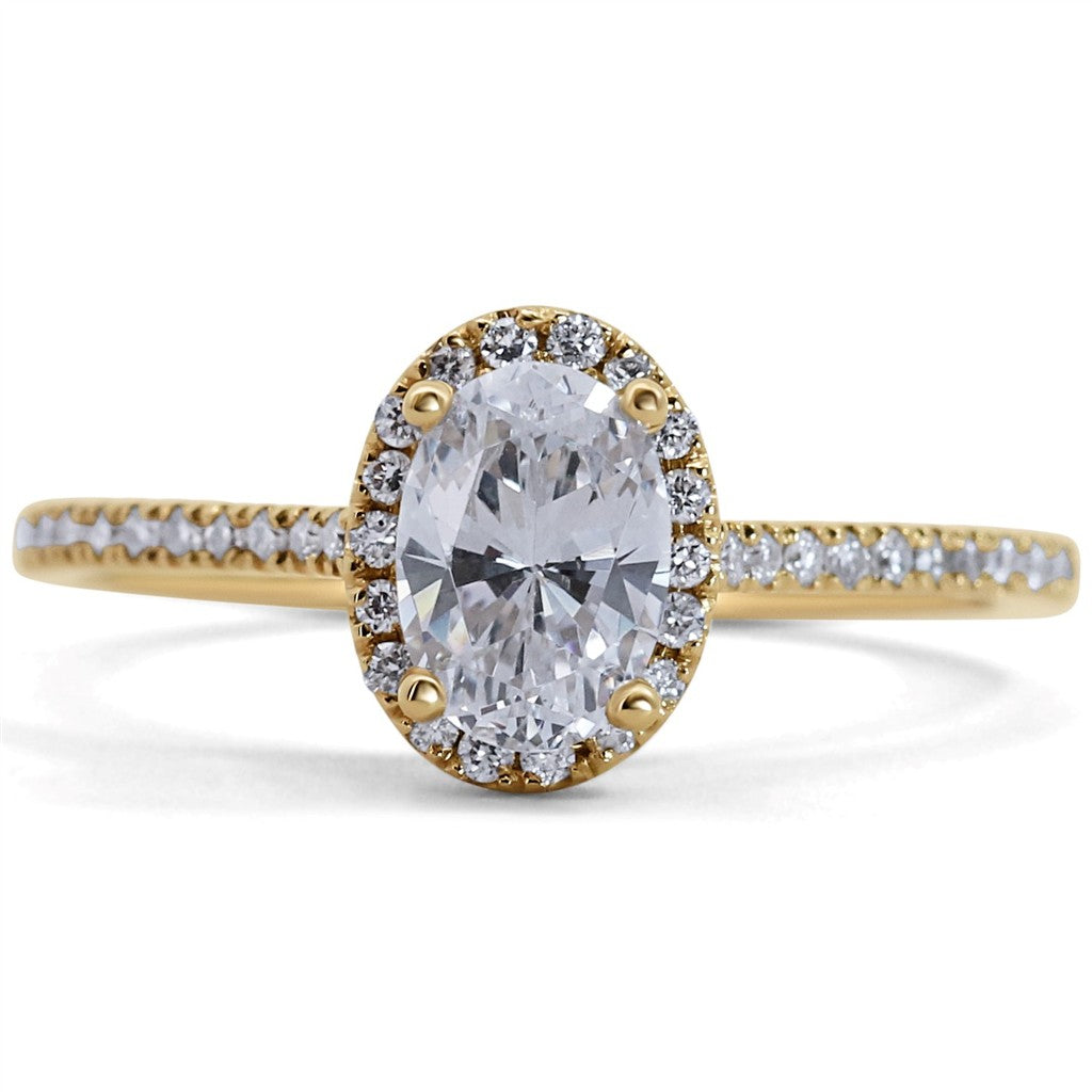 Oval Halo Engagement Ring