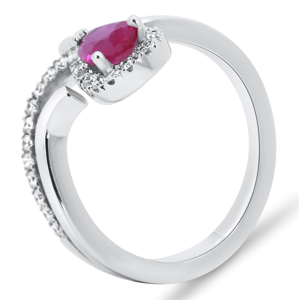 Contemporary Ruby Ring
