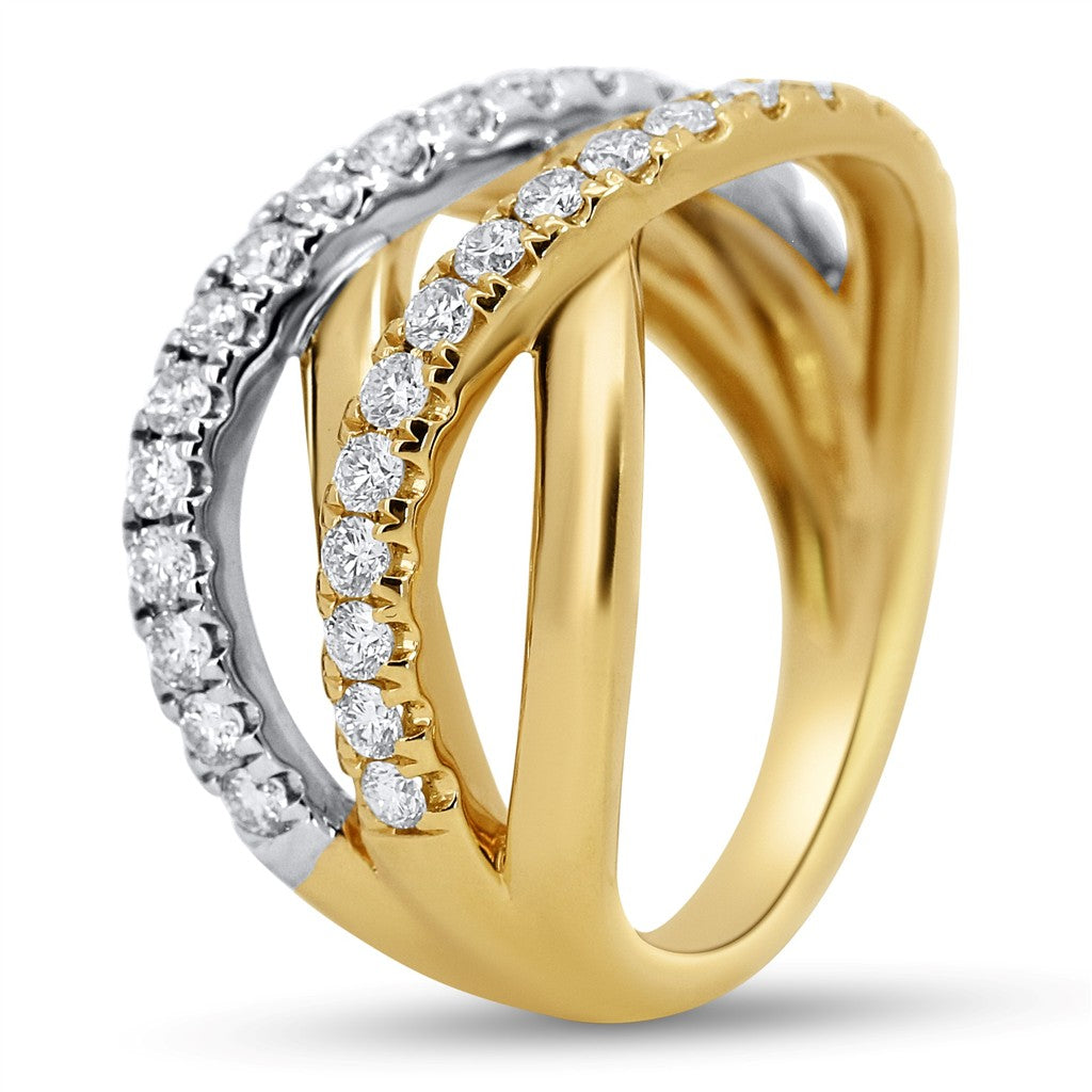 Contemporary Two Tone Fashion Ring