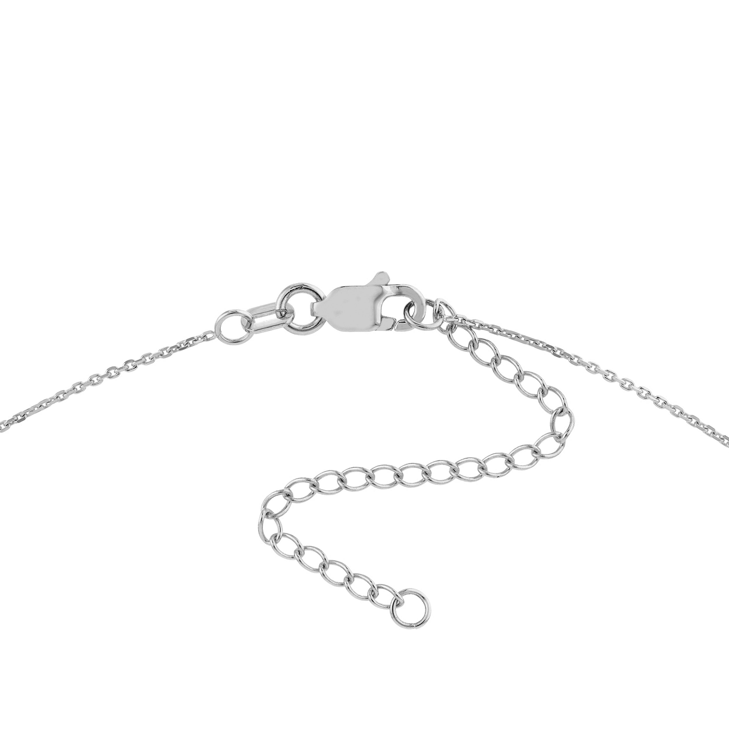 Sterling Silver Vertical Bar Necklace | 16–18 Inch Adjustable Cable Link Chain