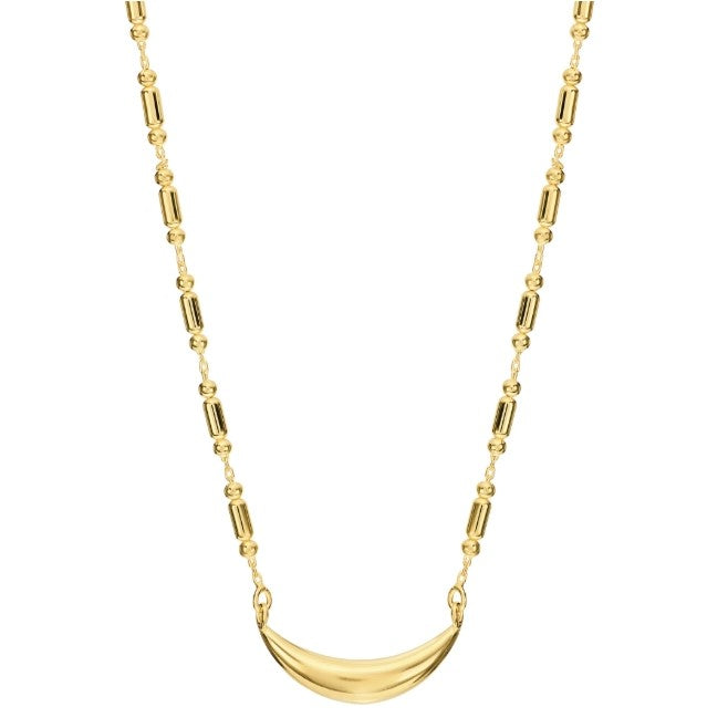 Gold Over Sterling Silver Puffy Beaded Chain