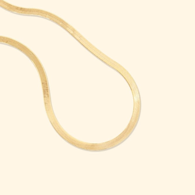 Gold Over Sterling Silver Herringbone Chain