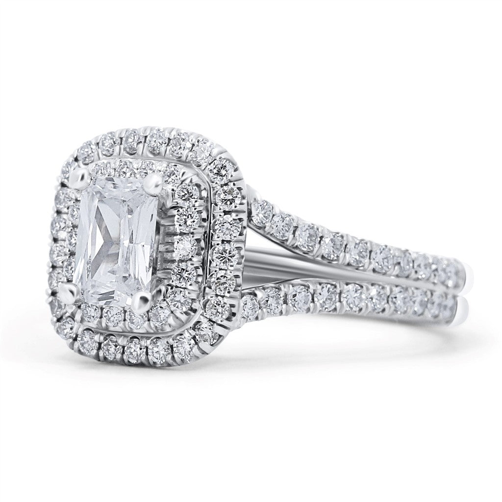 Vintage Double Halo Engagement Ring