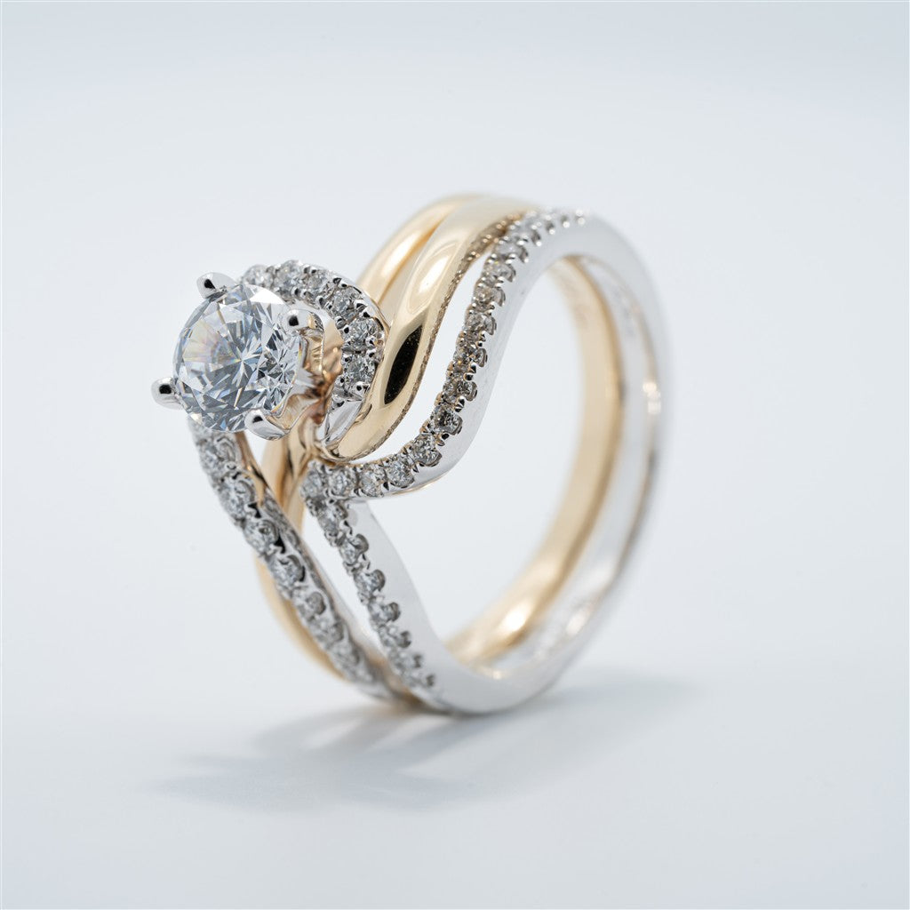 Contemporary Free Form Wedding Set