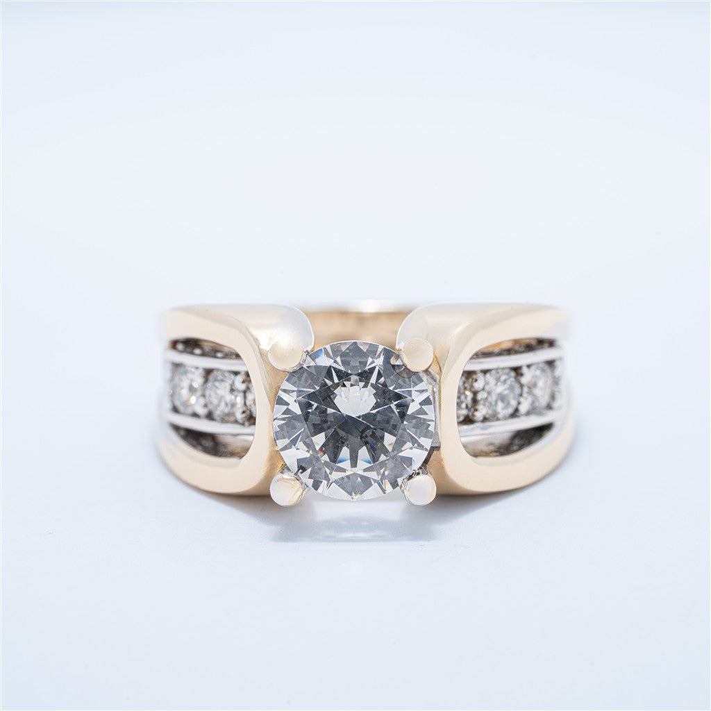 Two-Tone Modern Engagement Ring