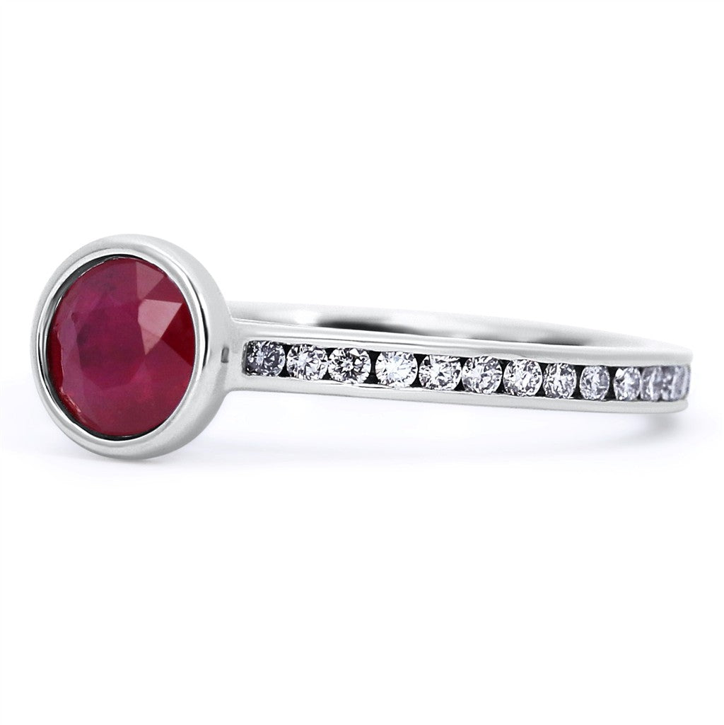 Contemporary Bezel Set Colored Stone Ring