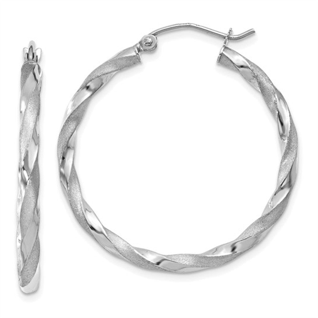 Contemporary Twist Hoop Earrings