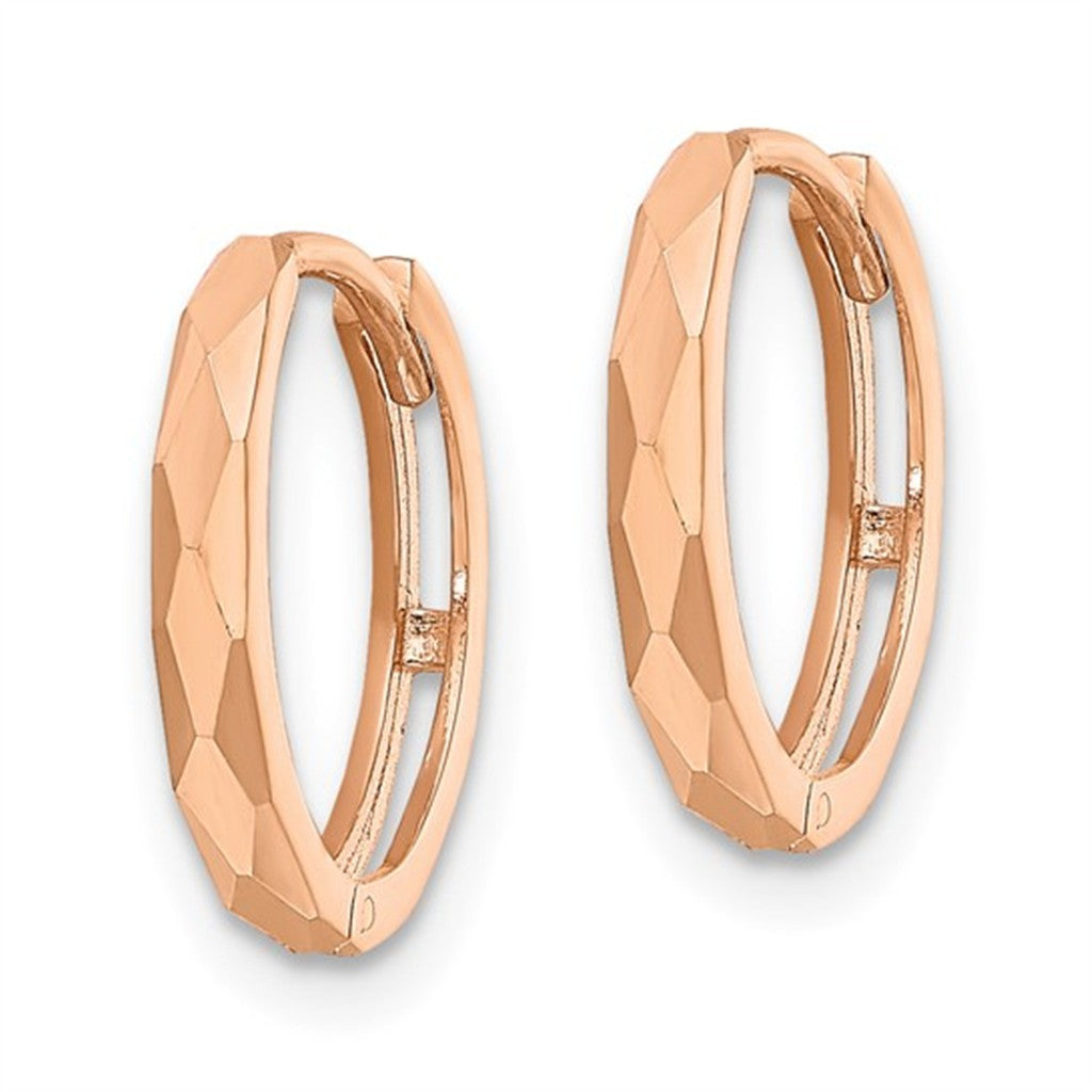 Modern Textured Hoop Earrings