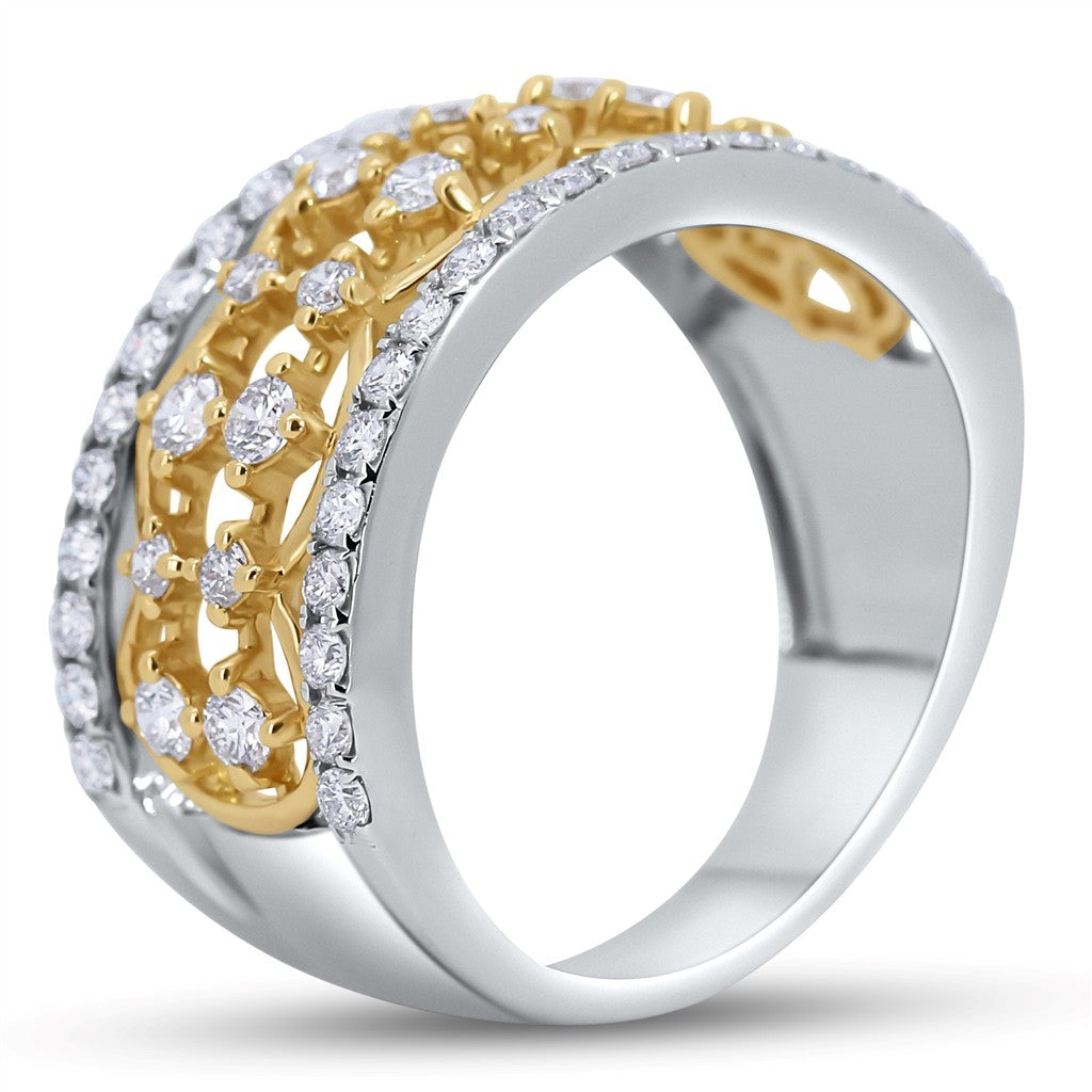 Vintage Two Tone Right Hand Ring