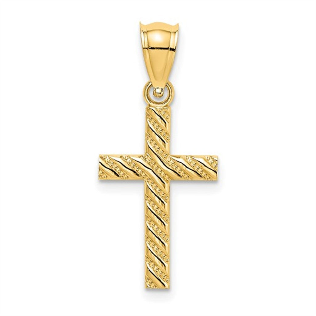 Contemporary Textured Cross Pendant