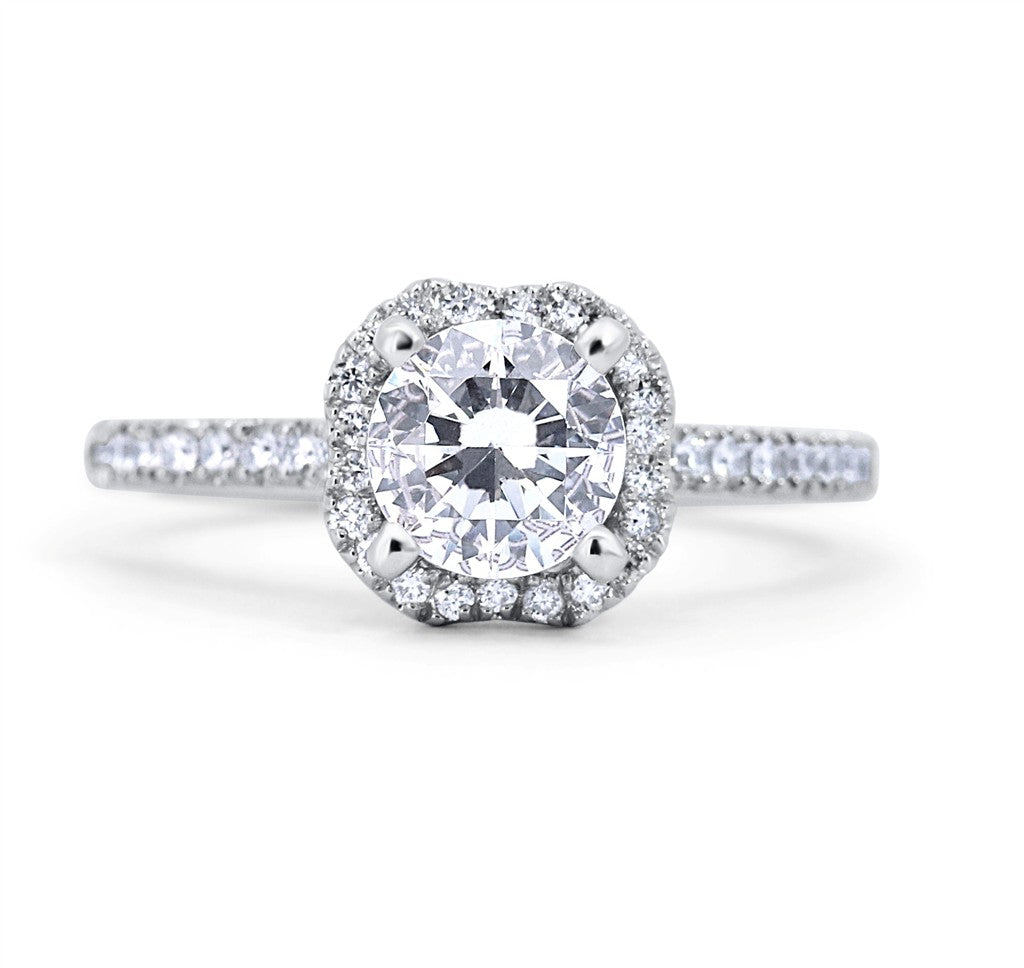 Vintage Halo Engagement Ring