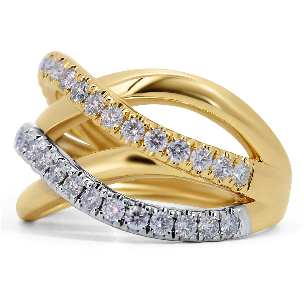Contemporary Two Tone Fashion Ring