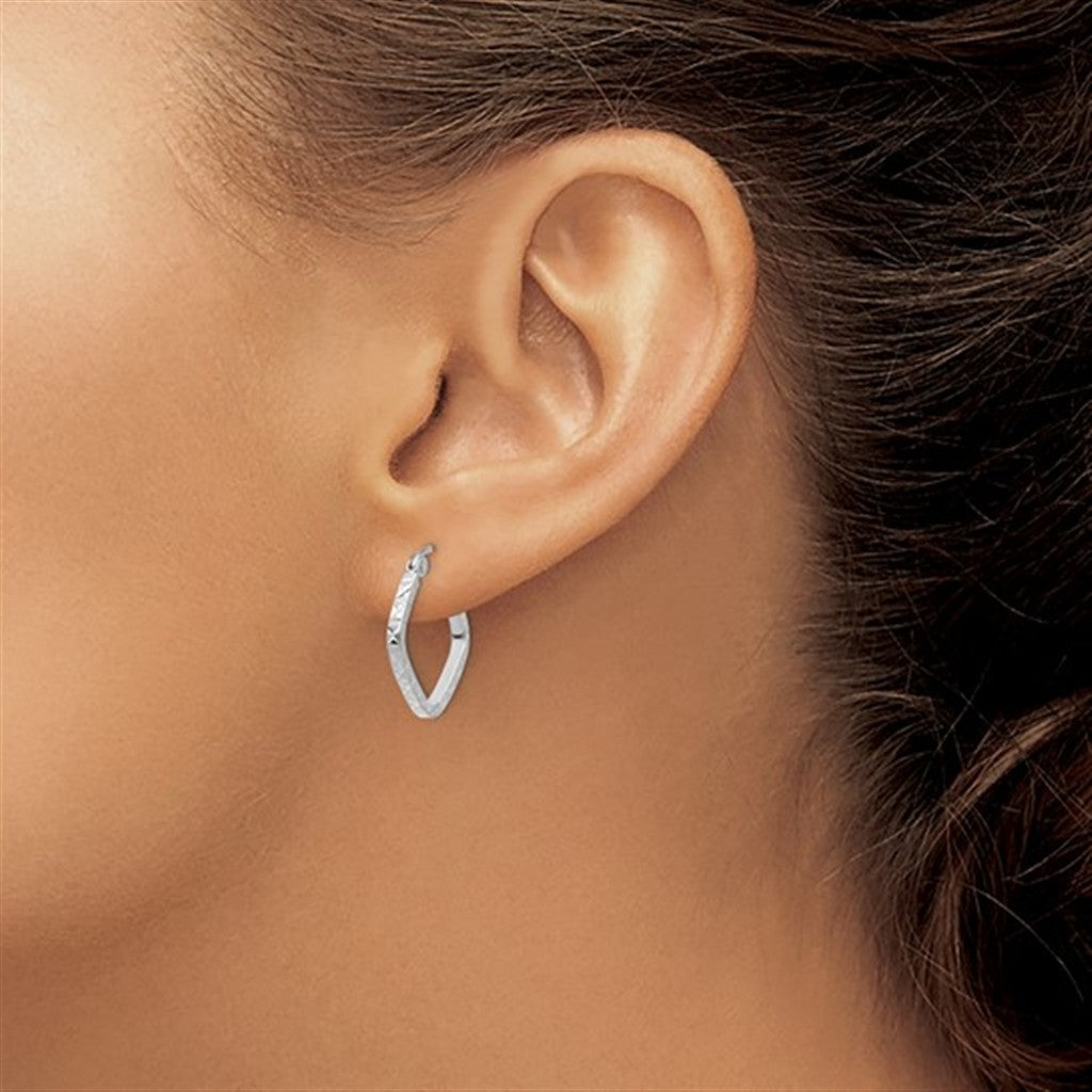 Modern Square Hoop Earrings
