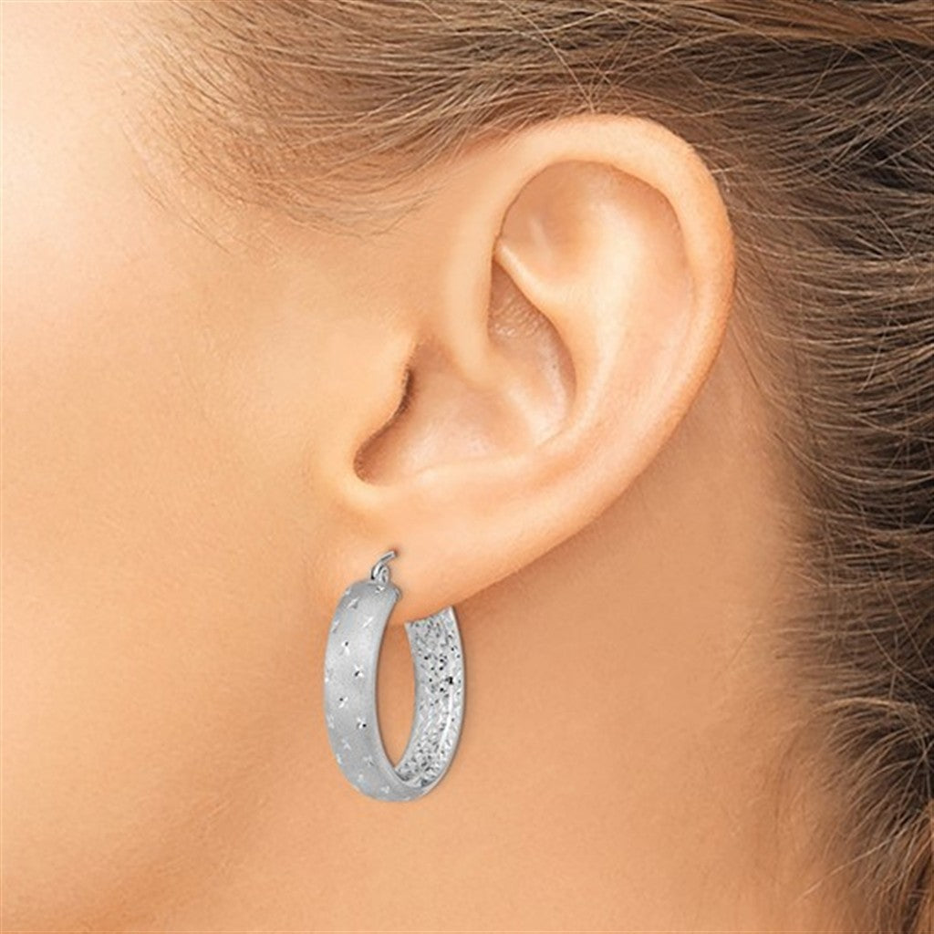 Modern Dual Finish Hoope Earrings