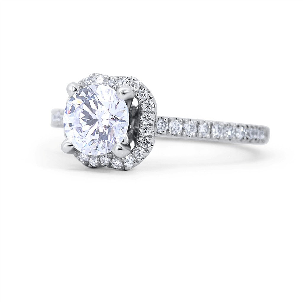Vintage Halo Engagement Ring