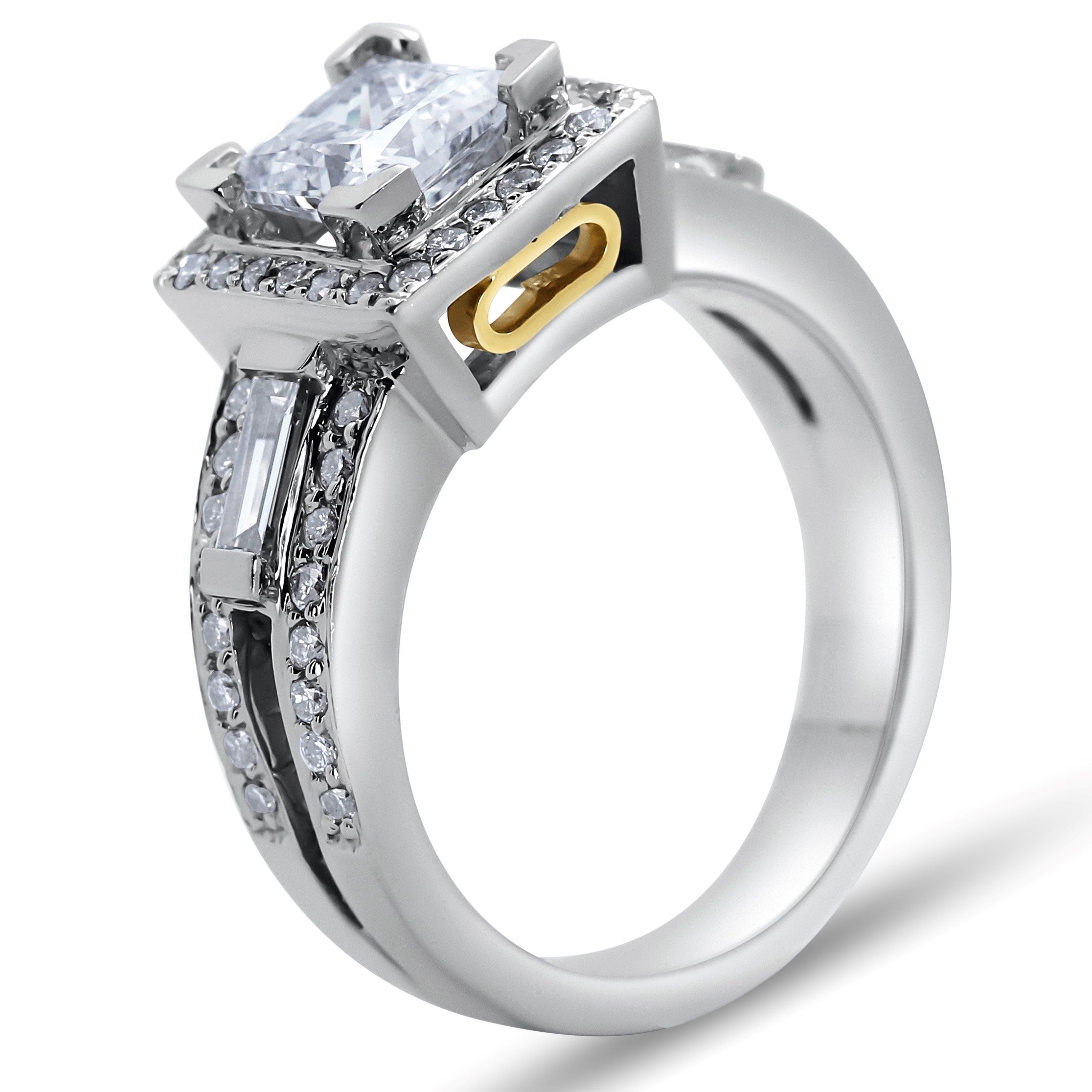 Square Halo Engagement Ring