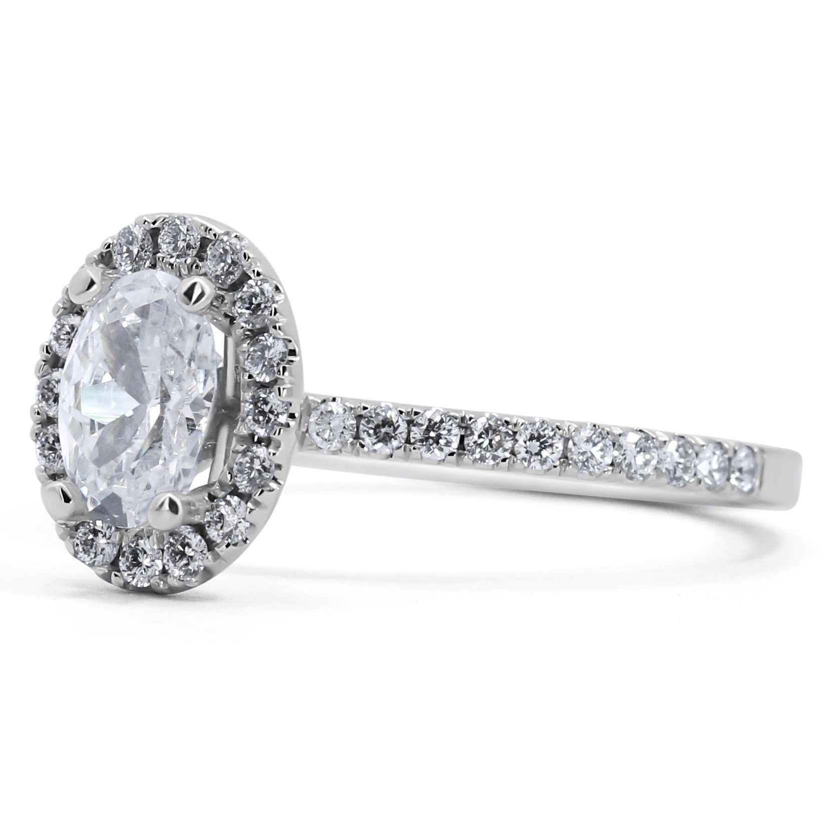 Oval Halo Engagement Ring